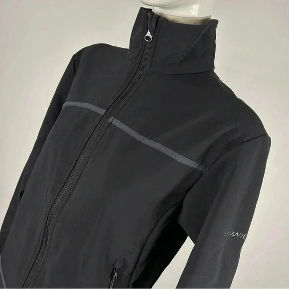 Columbia Women’s Omni-Tech Titanium Black Softshell Zip Up Jacket Fleece Lined S - Picture 3 of 11